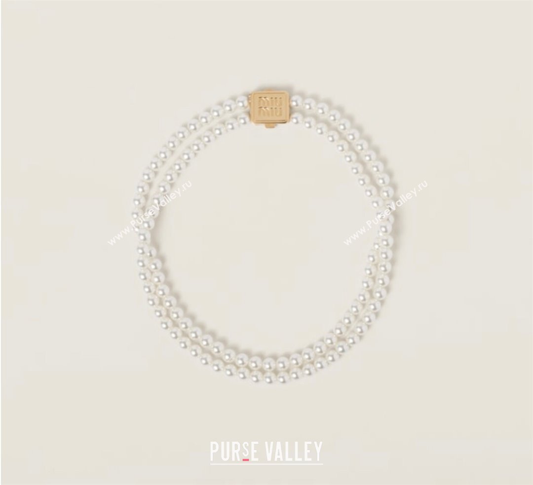 Miu Miu Pearls Necklace M13002 2024 (YF-24013002)