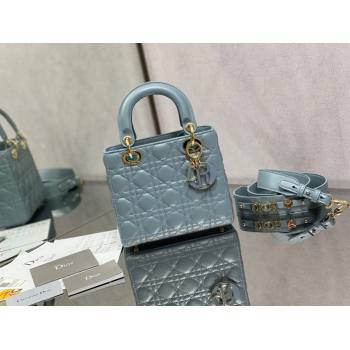 Dior Small Lady My ABCDior Bag in Light Blue Cannage Lambskin 2024 0523 (XXG-240523072)