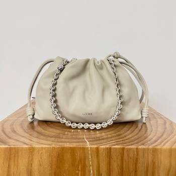 Loewe Medium Flamenco Purse in Mellow Nappa Lambskin 9057 White 2024 Top (KE-24090213)