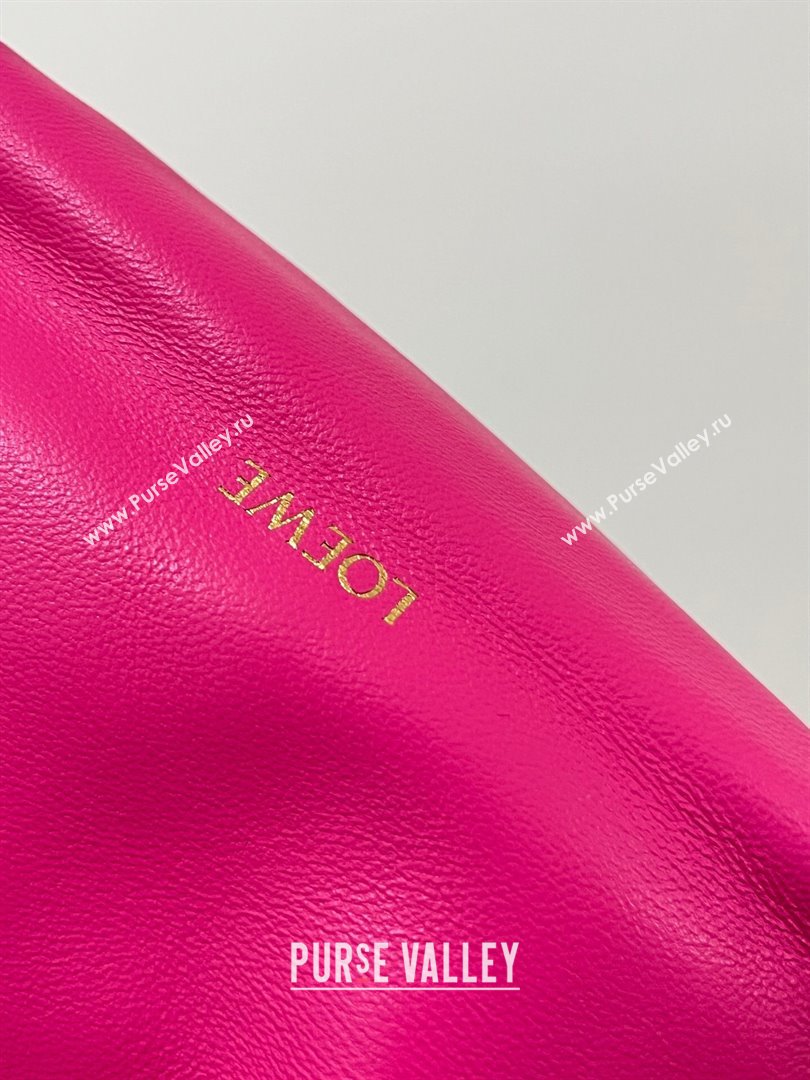 Loewe Mini Flamenco Purse Bag in Mellow Nappa Lambskin 9058 Fluorescent Pink 2024 (KE-24090214)