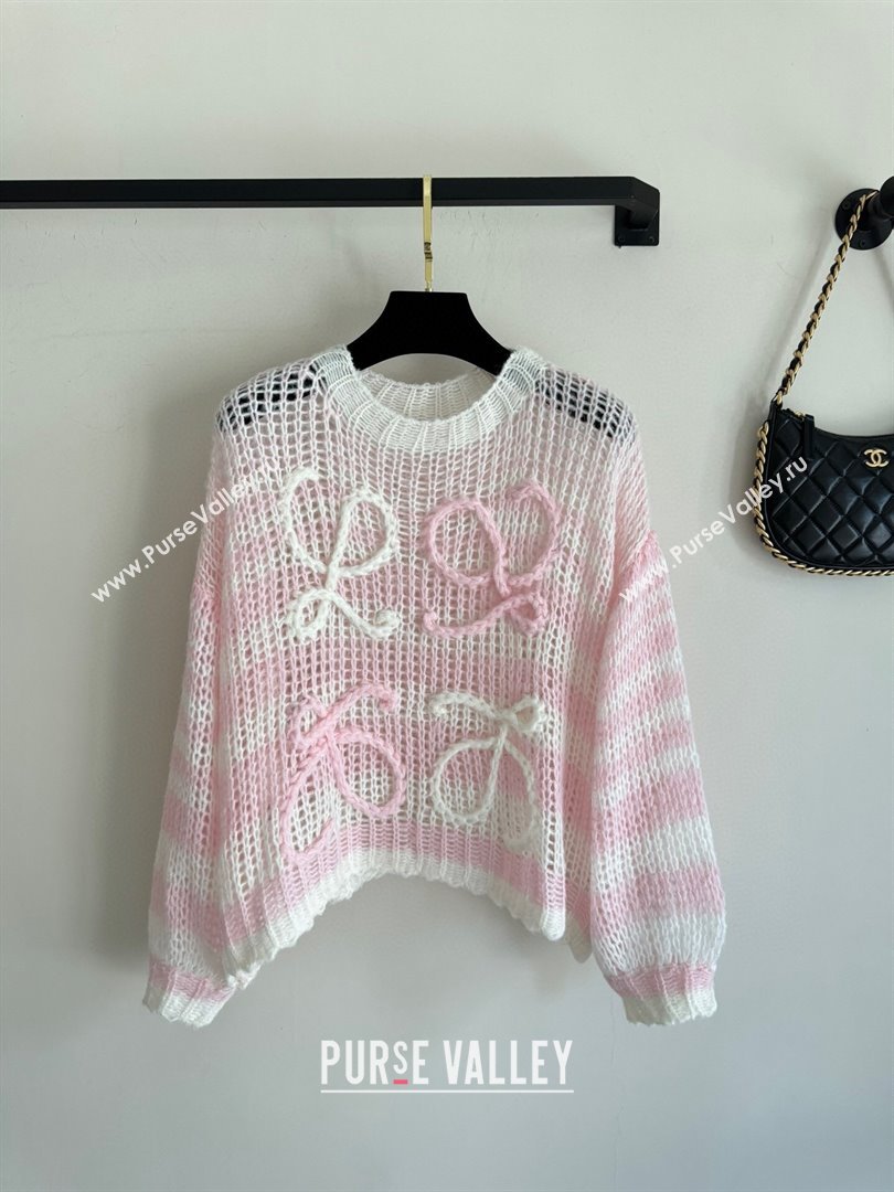 Loewe Mohair Sweater L71210 Pink 2024 (Q-24071210)