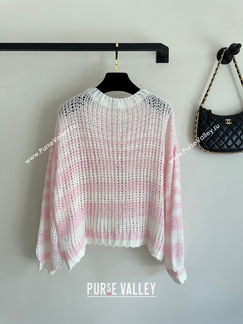 Loewe Mohair Sweater L71210 Pink 2024 (Q-24071210)