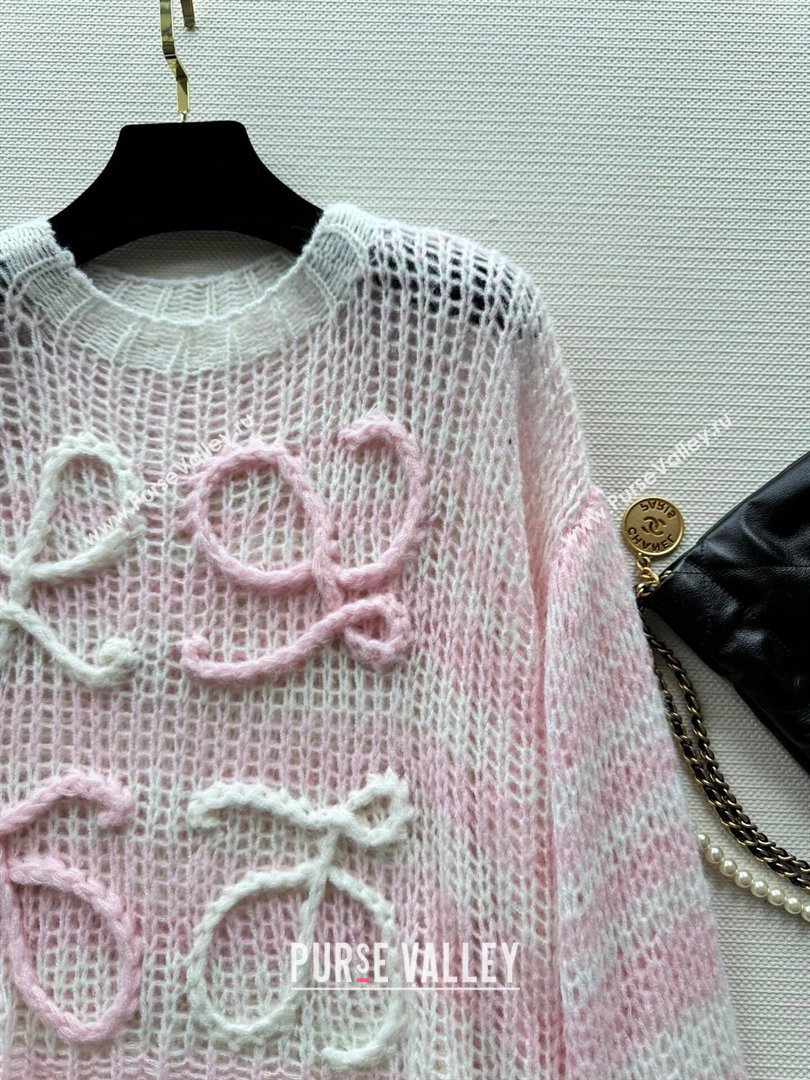 Loewe Mohair Sweater L71210 Pink 2024 (Q-24071210)