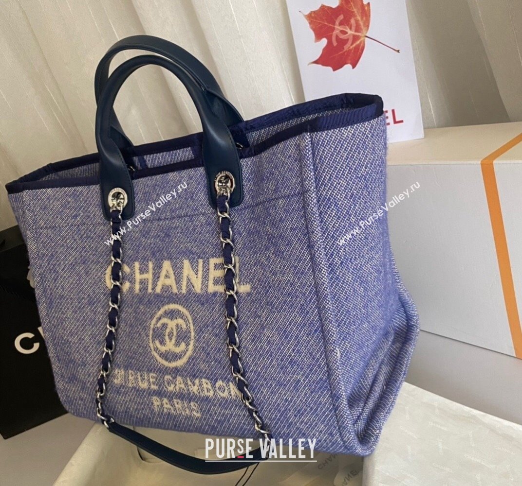 Chanel Deauville Mixed Fibers Large Shopping Bag A66941 Purple 2021 (SSZ-21101256)