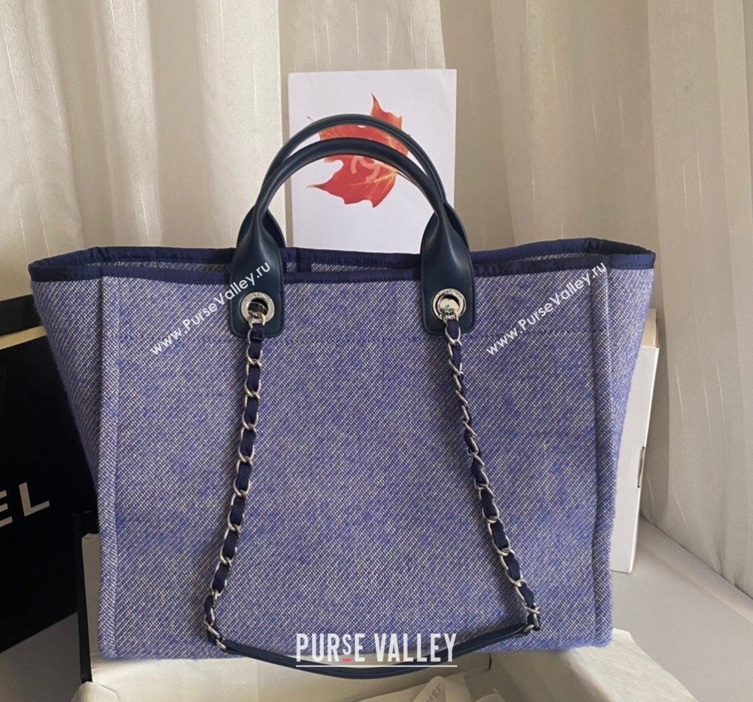 Chanel Deauville Mixed Fibers Large Shopping Bag A66941 Purple 2021 (SSZ-21101256)