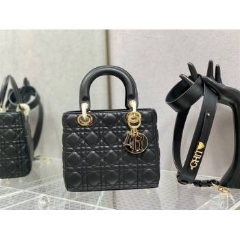 Dior Small Lady My ABCDior Bag in Black Cannage Lambskin 2024 0523 (XXG-240523078)