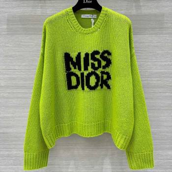 Dior Miss Dior Cashmere Silk Oversized Sweater CH101815 Green 2024 (Q-24101815)