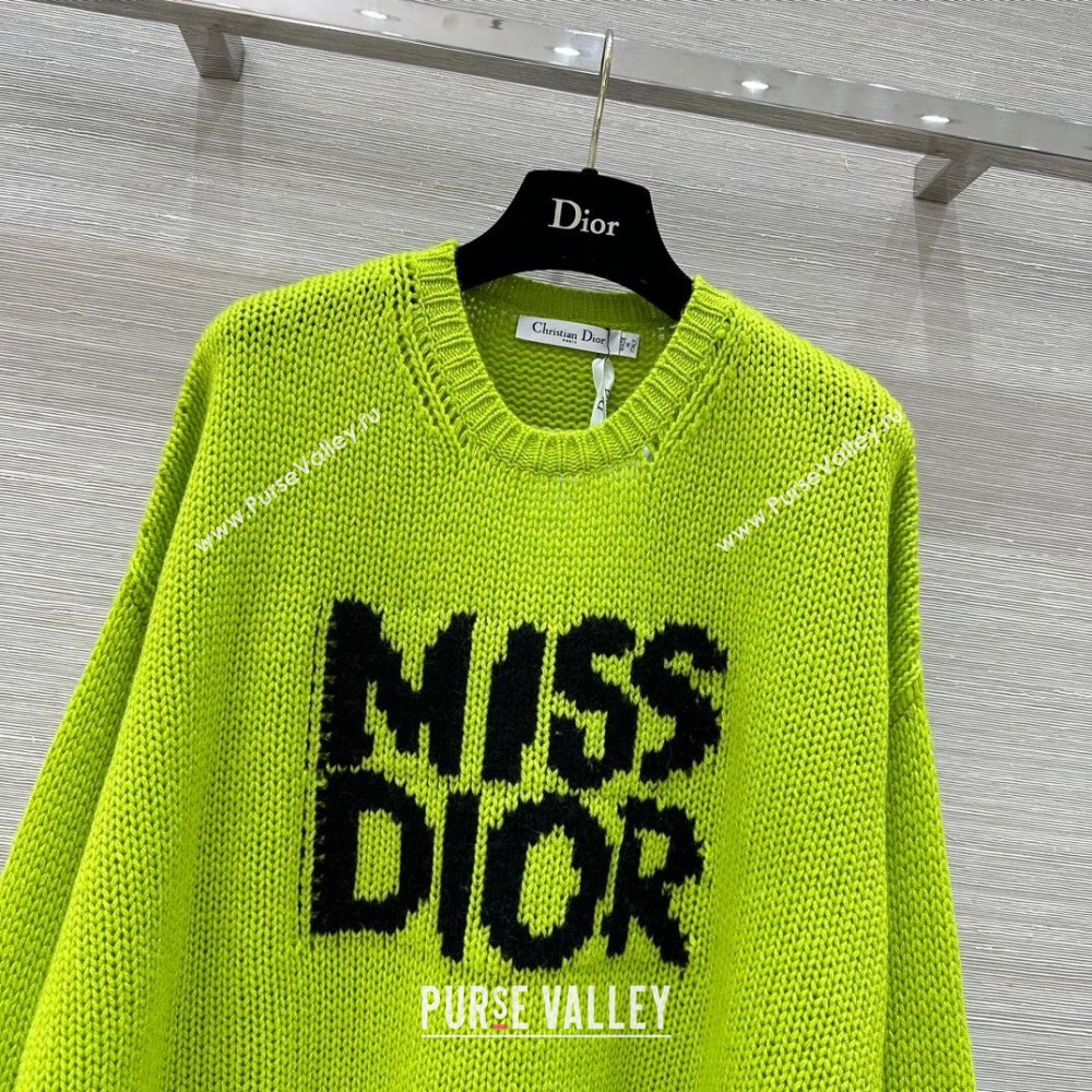 Dior Miss Dior Cashmere Silk Oversized Sweater CH101815 Green 2024 (Q-24101815)