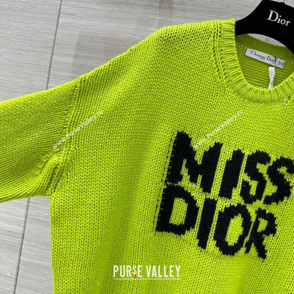 Dior Miss Dior Cashmere Silk Oversized Sweater CH101815 Green 2024 (Q-24101815)