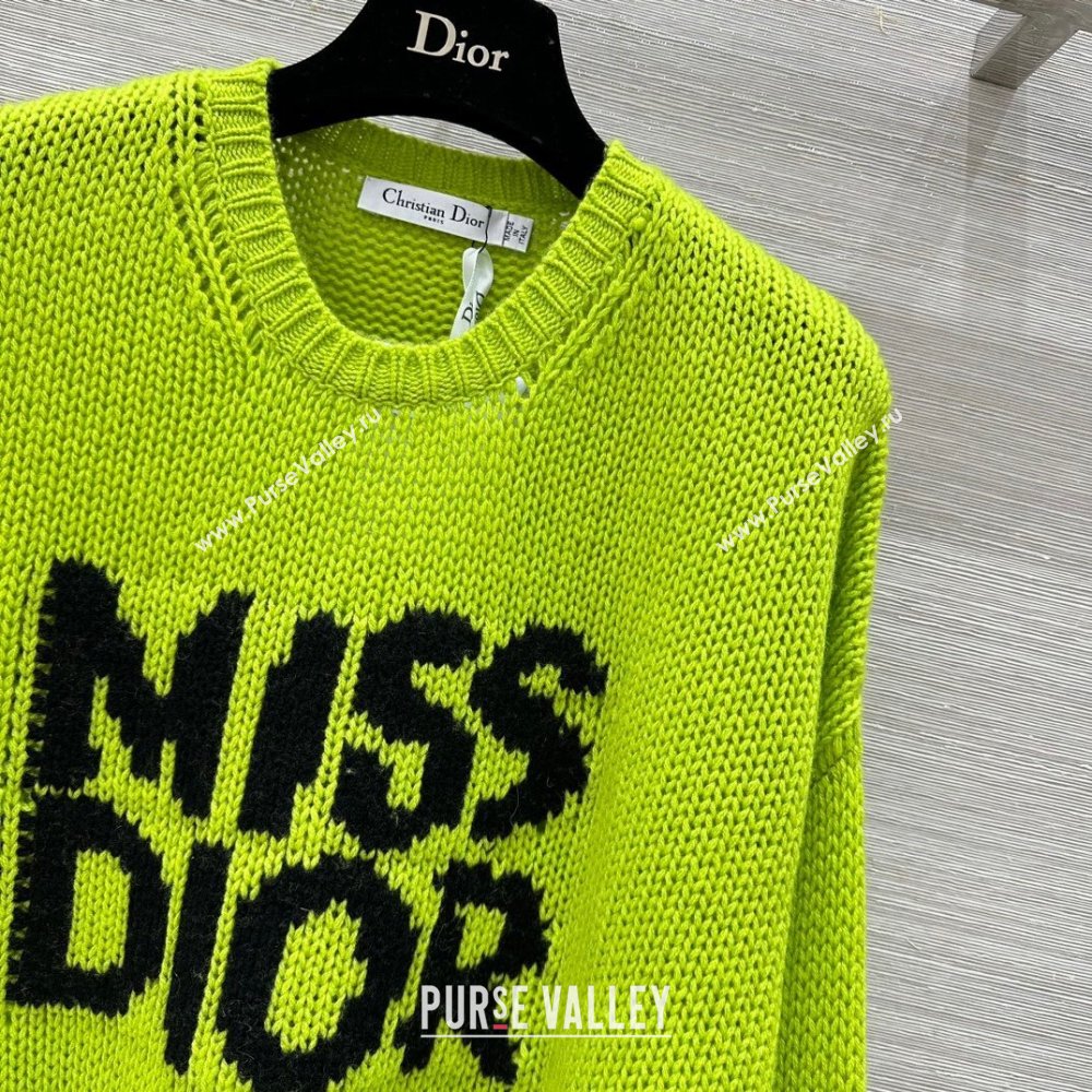 Dior Miss Dior Cashmere Silk Oversized Sweater CH101815 Green 2024 (Q-24101815)