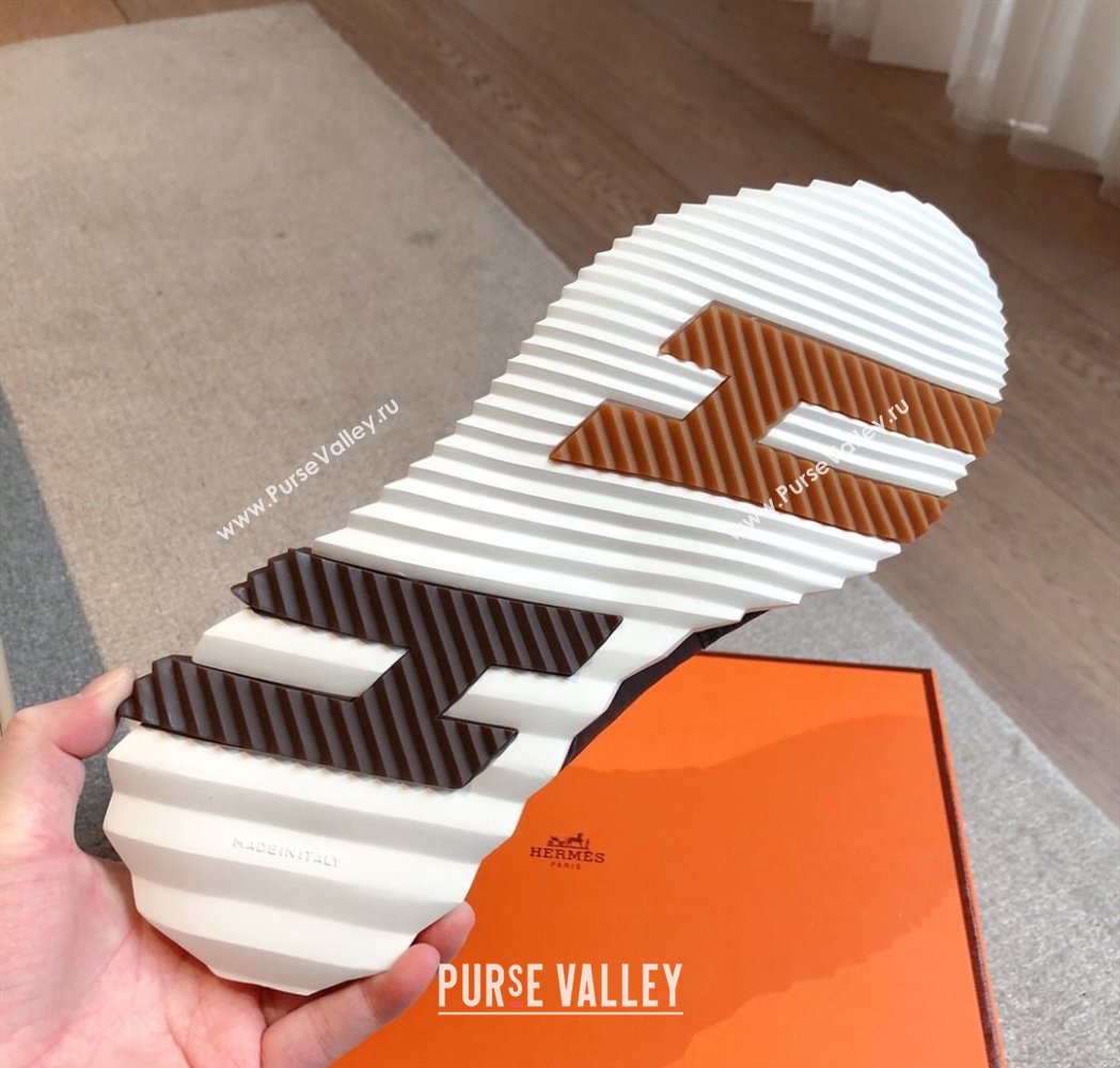 Hermes Klimb Boot Sneakers in Suede and Check Fabric Grey 2025 0226 (XC-250226042)