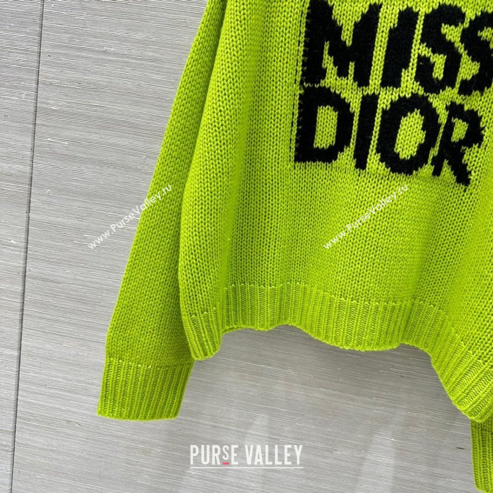 Dior Miss Dior Cashmere Silk Oversized Sweater CH101815 Green 2024 (Q-24101815)