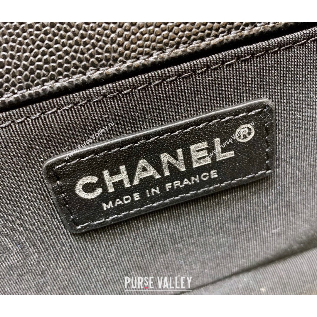 Chanel Quilted Original Haas Caviar Leather Small Boy Flap Bag All Black (Top Quality) (SHUNY-210811071)