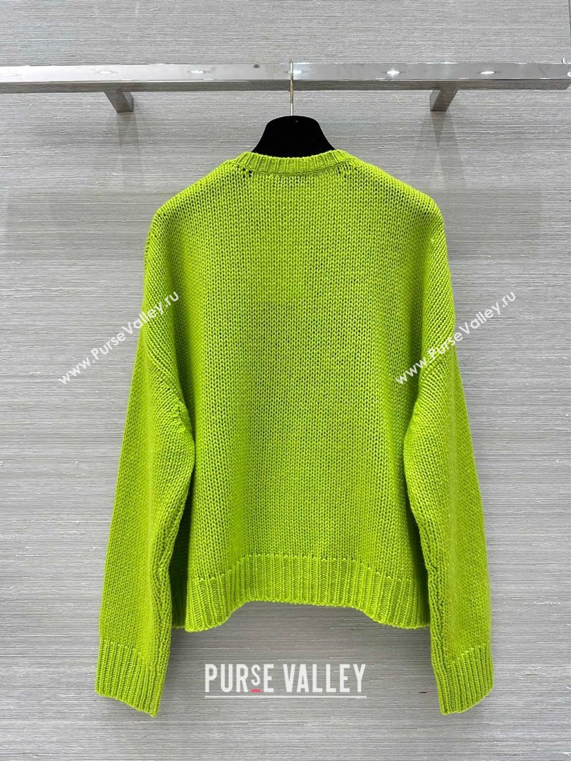 Dior Miss Dior Cashmere Silk Oversized Sweater CH101815 Green 2024 (Q-24101815)