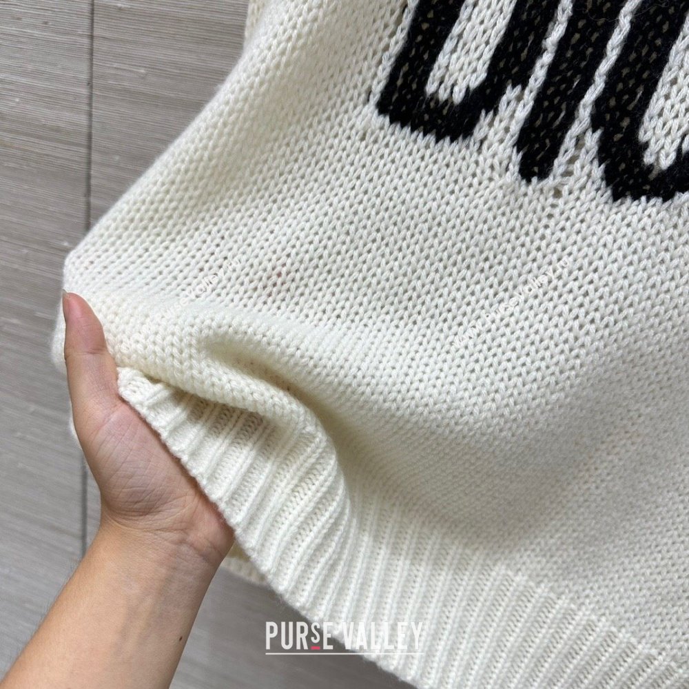 Dior Miss Dior Cashmere Silk Long Sweater CH101813 White 2024 (Q-24101813)