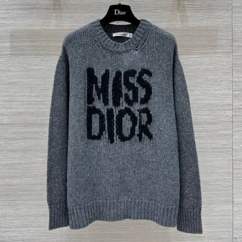 Dior Miss Dior Cashmere Silk Long Sweater CH101814 Gray 2024 (Q-24101814 )