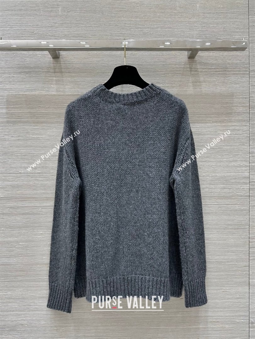 Dior Miss Dior Cashmere Silk Long Sweater CH101814 Gray 2024 (Q-24101814 )