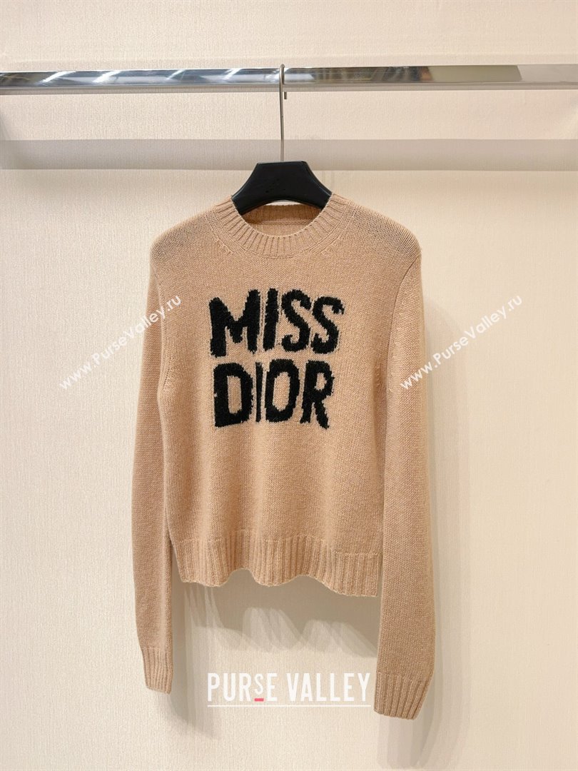 Dior Miss Dior Cashmere Silk Sweater CH101816 Pale Pink 2024 (Q-24101816)