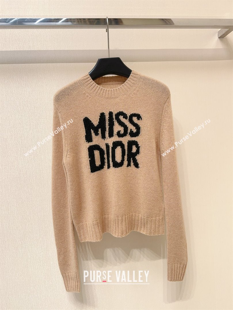 Dior Miss Dior Cashmere Silk Sweater CH101816 Pale Pink 2024 (Q-24101816)