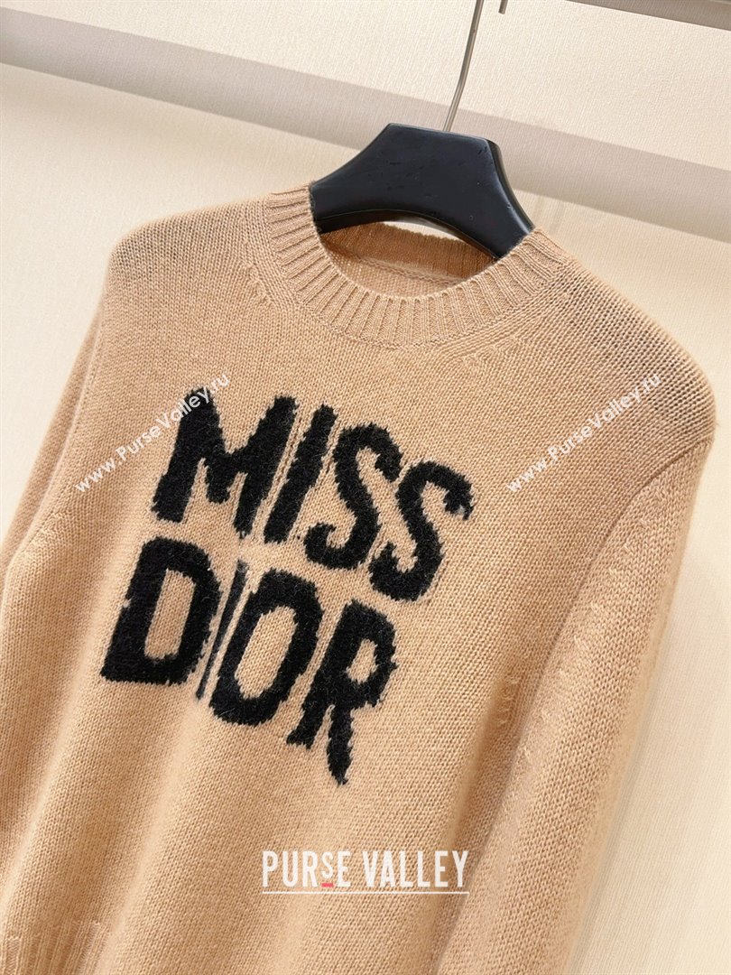 Dior Miss Dior Cashmere Silk Sweater CH101816 Pale Pink 2024 (Q-24101816)