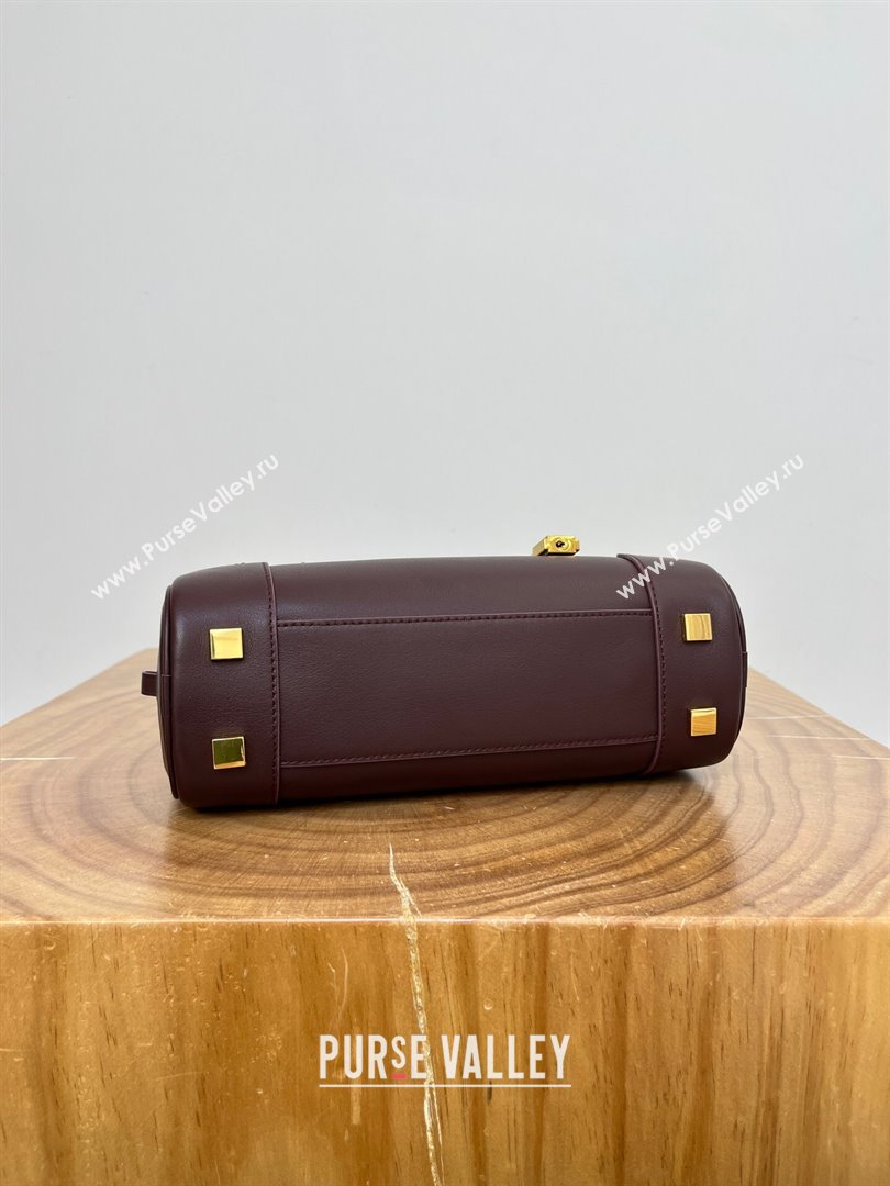 Loewe Amazona 23 Cropped Bag in Nappa Calfskin Dark Burgundy 2024 Top Quality (KEKE-24122413)