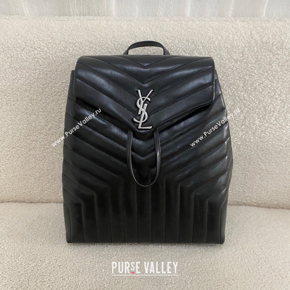 Saint Laurent LouLou Calfskin Leather Backpack Black 2024 Top Quality (BG-24122402)