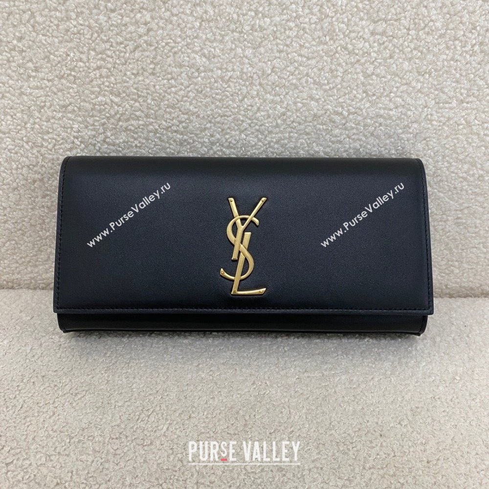 Saint Laurent Kate Clutch in Smooth Leather 326079 Black/Gold 2024 Top Quality (BG-24122403)