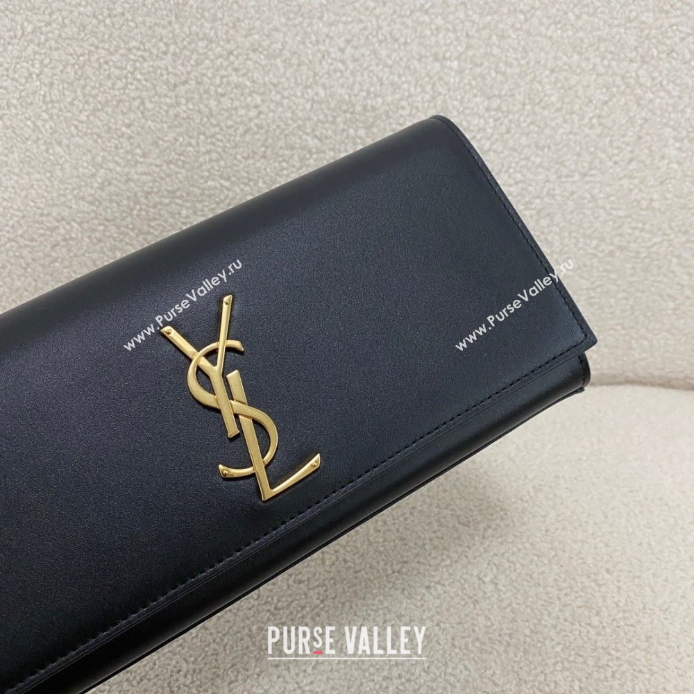 Saint Laurent Kate Clutch in Smooth Leather 326079 Black/Gold 2024 Top Quality (BG-24122403)