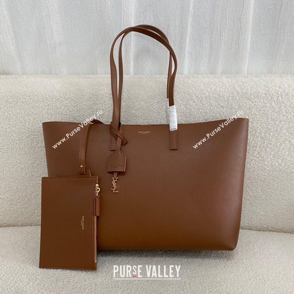 Saint Laurent Shopping Saint Laurent Leather bag 600281 Brown 2024 Top Quality (BG-24122406)