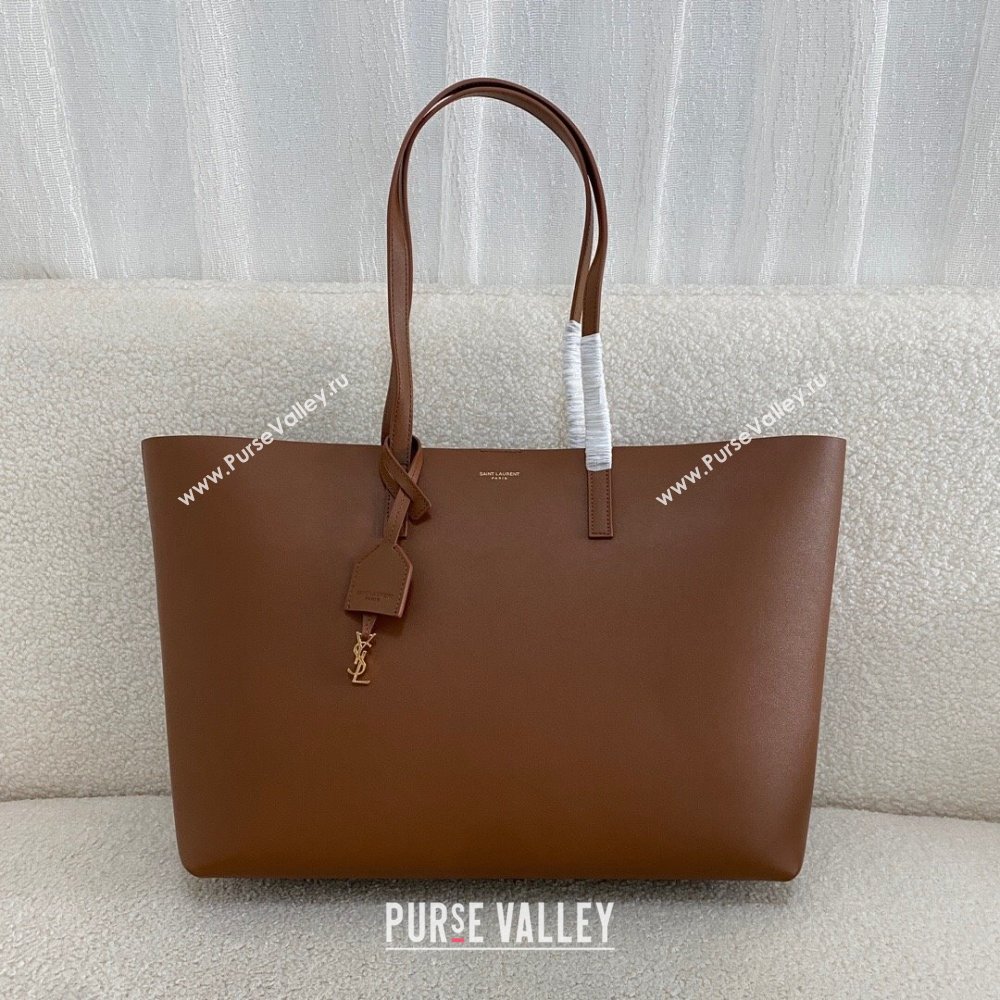 Saint Laurent Shopping Saint Laurent Leather bag 600281 Brown 2024 Top Quality (BG-24122406)