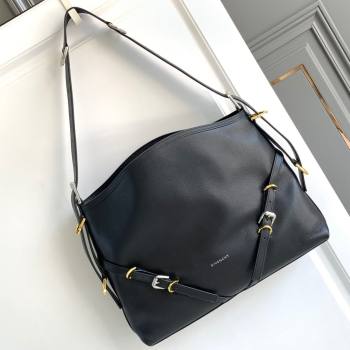 Givenchy Medium Voyou Shoulder Bag in Tumbled Buffalo Leather Black 2024 (YH-24122502 )