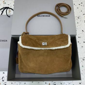 Balenciaga Rodeo Medium Handbag in Brown Suede 2024 78972 (JM-24122509)