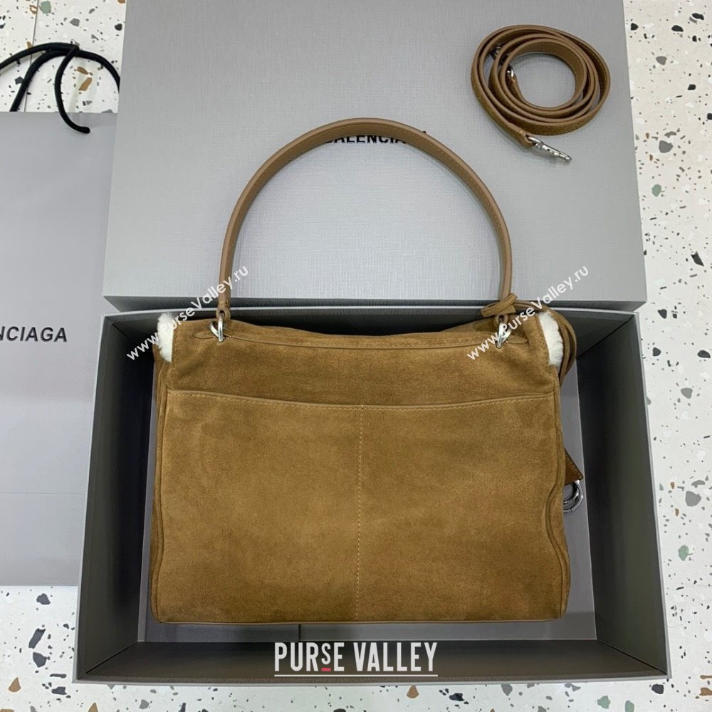 Balenciaga Rodeo Medium Handbag in Brown Suede 2024 78972 (JM-24122509)