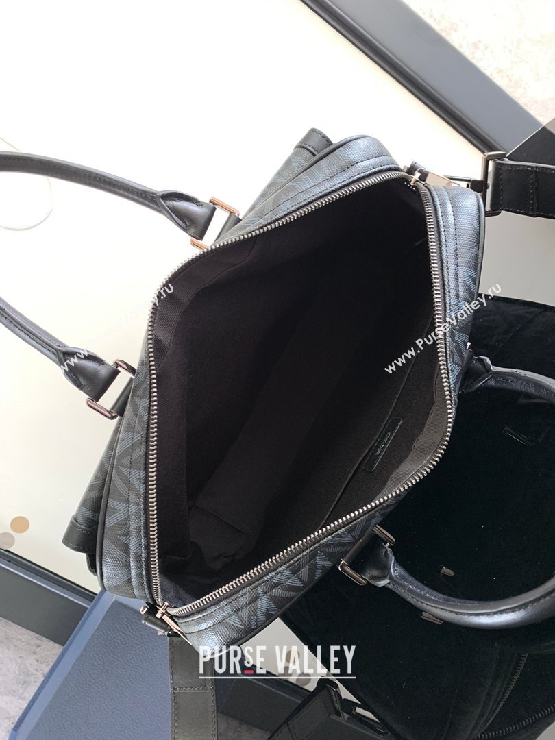 Dior Hit The Road Briefcase Bag in Dior Black CD Diamond Canvas and Smooth Calfskin 2023 (DMZ-24122510 )