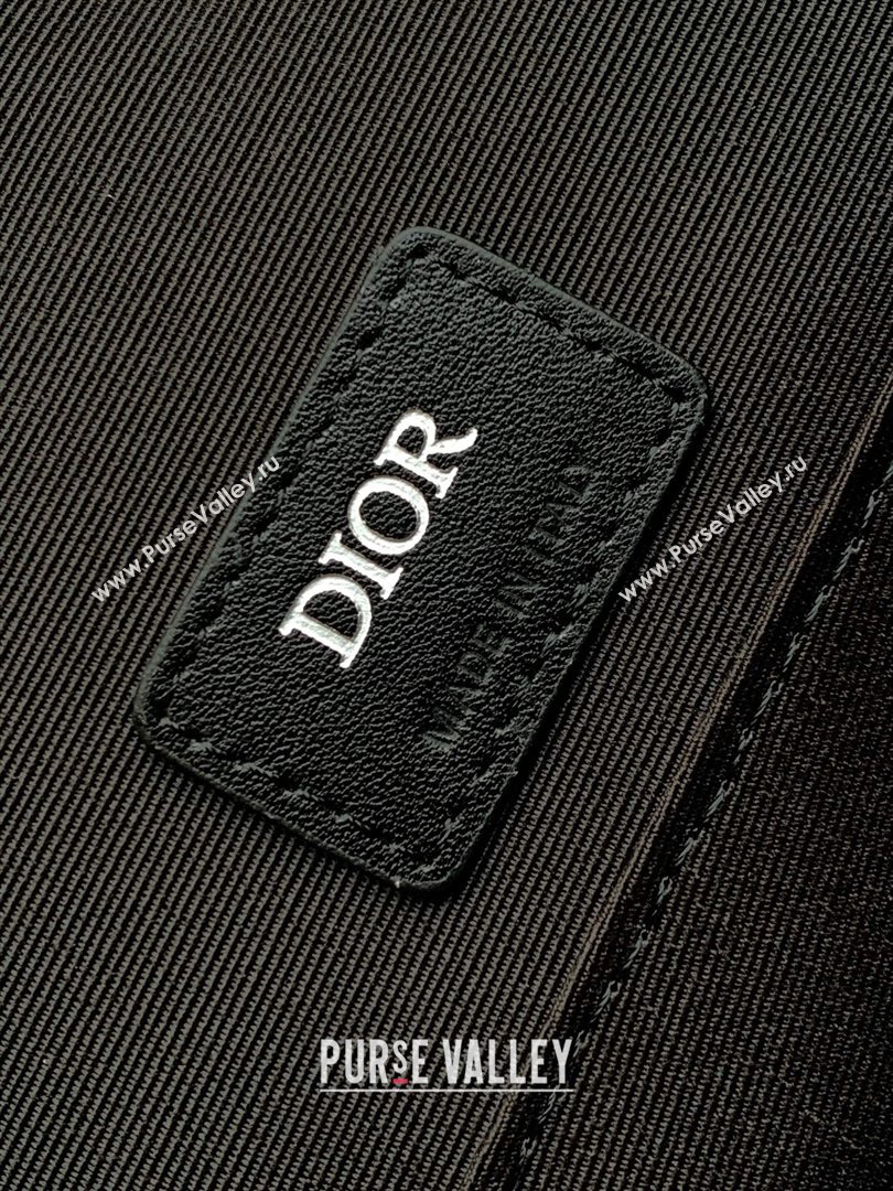 Dior Hit The Road Briefcase Bag in Dior Black CD Diamond Canvas and Smooth Calfskin 2023 (DMZ-24122510 )