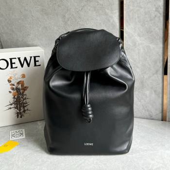 Loewe Flamenco Backpack in Shiny Supple Calfskin Black 2024 Top Quality (KEKE-24122418)