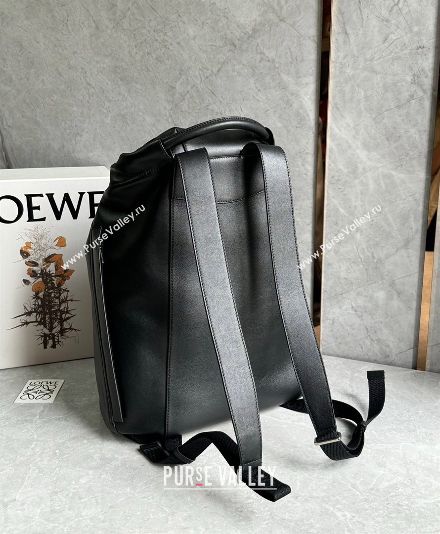 Loewe Flamenco Backpack in Shiny Supple Calfskin Black 2024 Top Quality (KEKE-24122418)