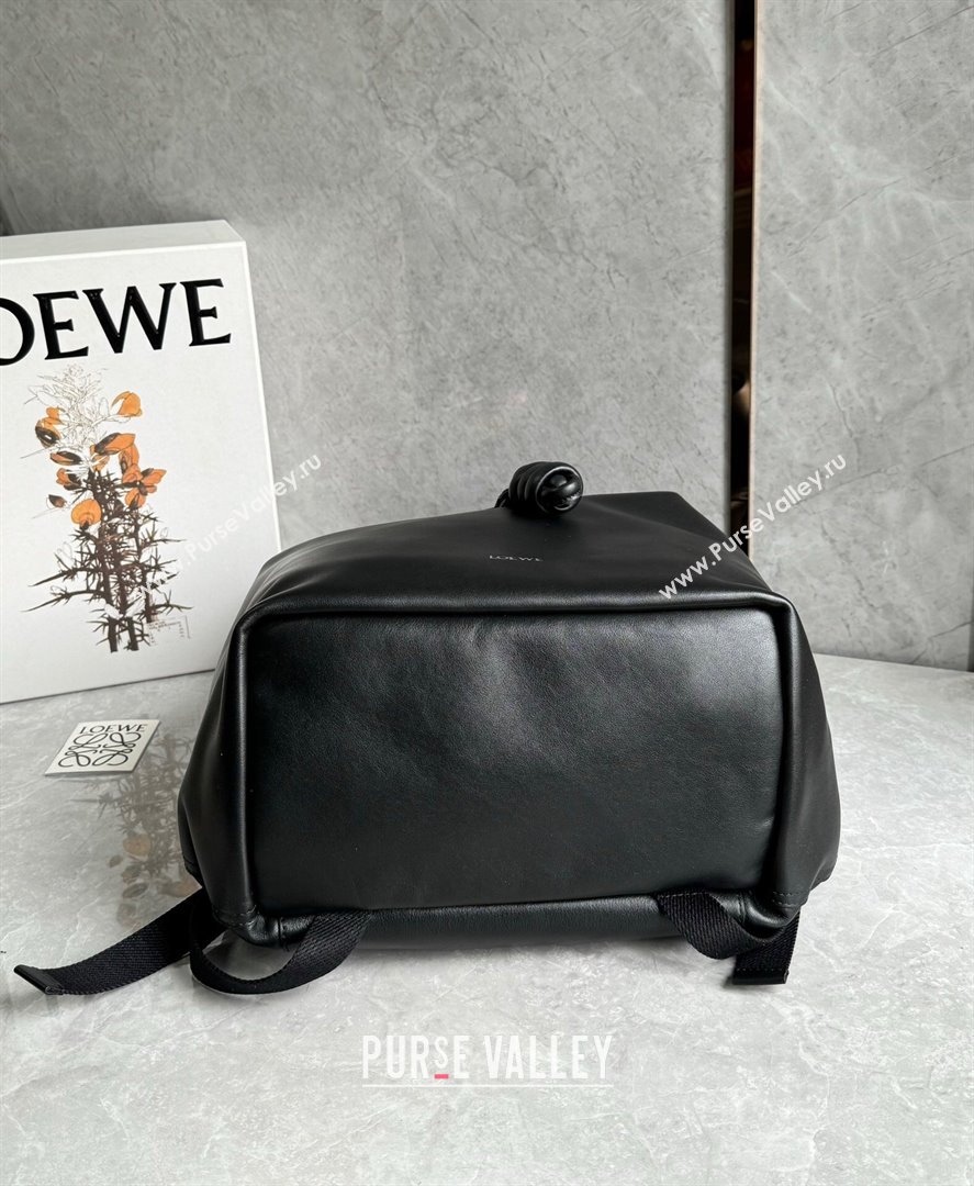 Loewe Flamenco Backpack in Shiny Supple Calfskin Black 2024 Top Quality (KEKE-24122418)