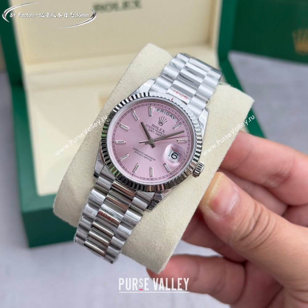 Rolex Datejust Watch 36mm R122301 Silver/Pink 2024 Top Quality (XZ-24122301)