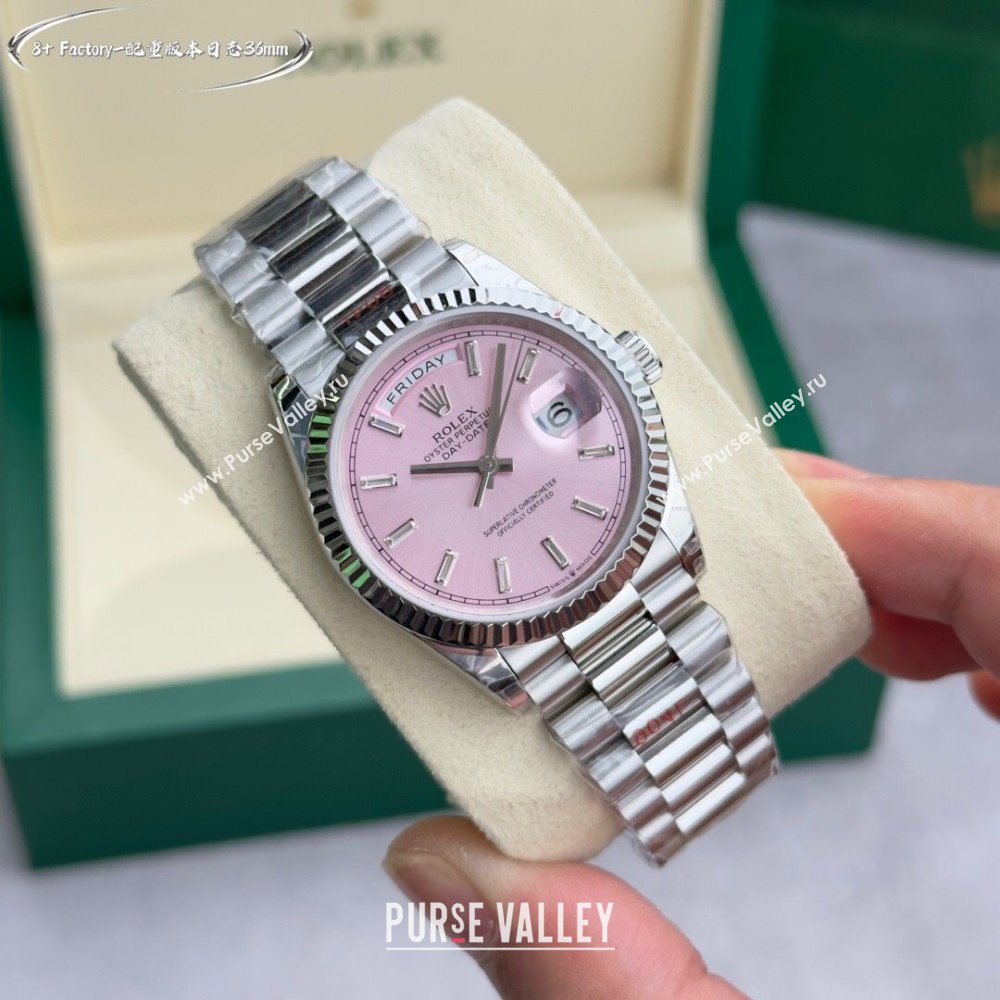 Rolex Datejust Watch 36mm R122301 Silver/Pink 2024 Top Quality (XZ-24122301)