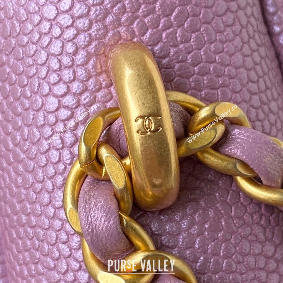 Chanel Iridescent Grained Calfskin Mini Flap Bag AS2855 Purple 2021 (JY-21101220)