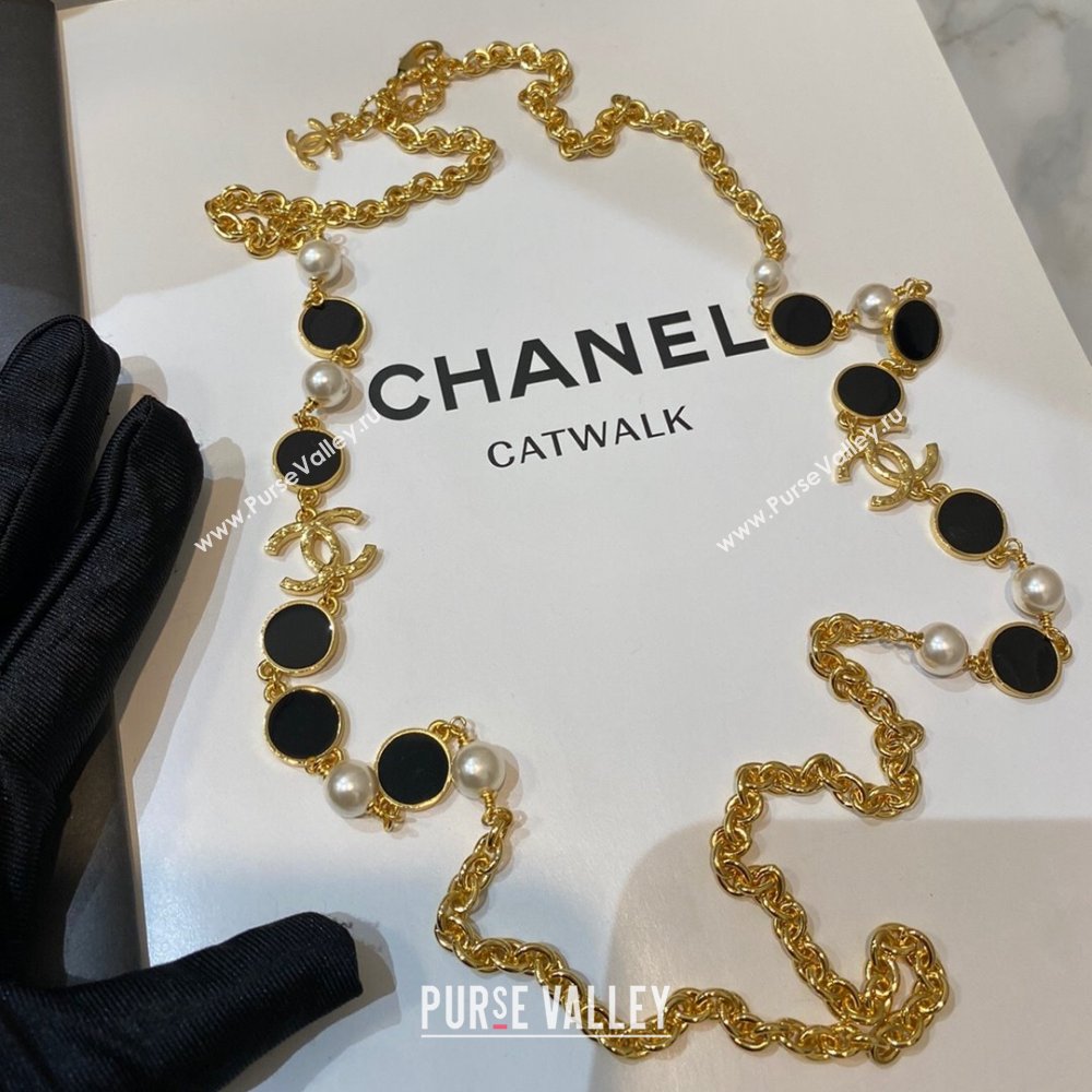 Chanel Pearl Long Necklace CH13016 Black 2024 (YF-24013016)