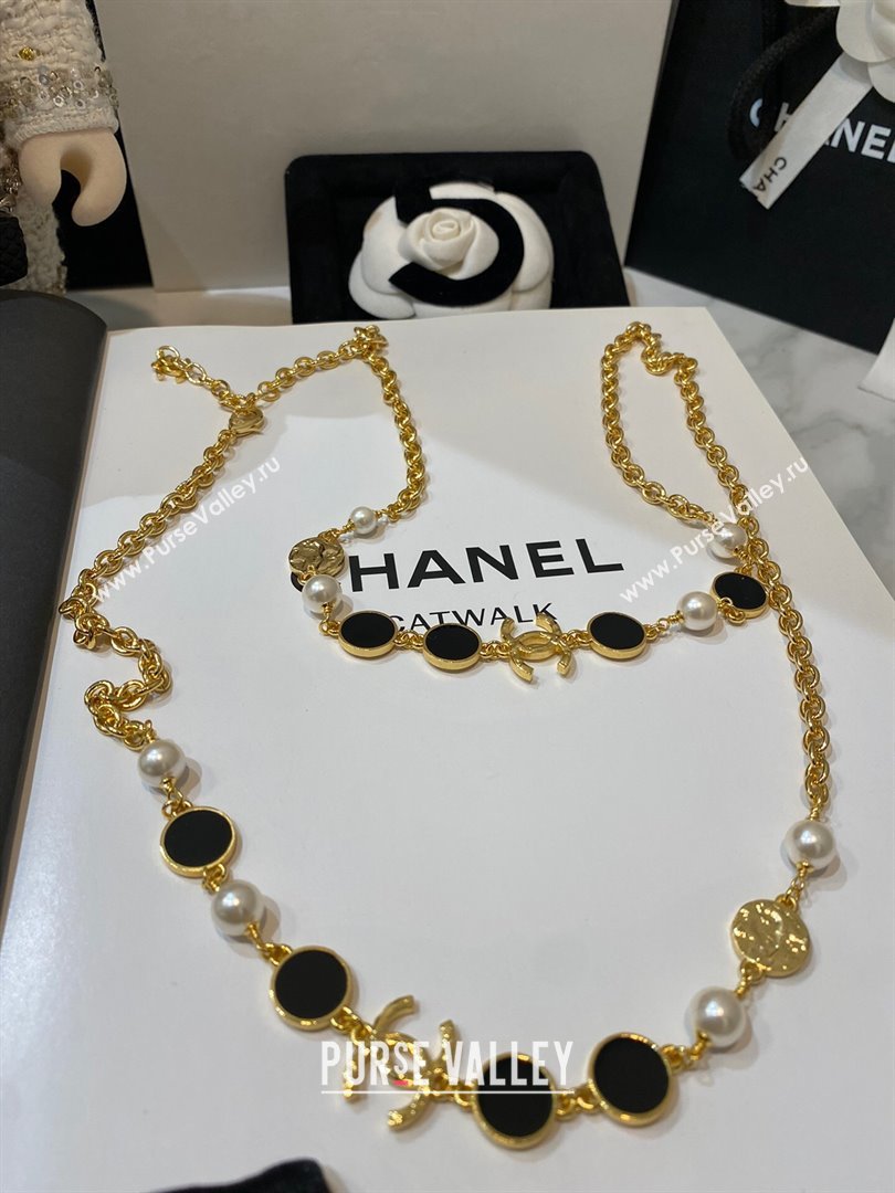 Chanel Pearl Long Necklace CH13016 Black 2024 (YF-24013016)