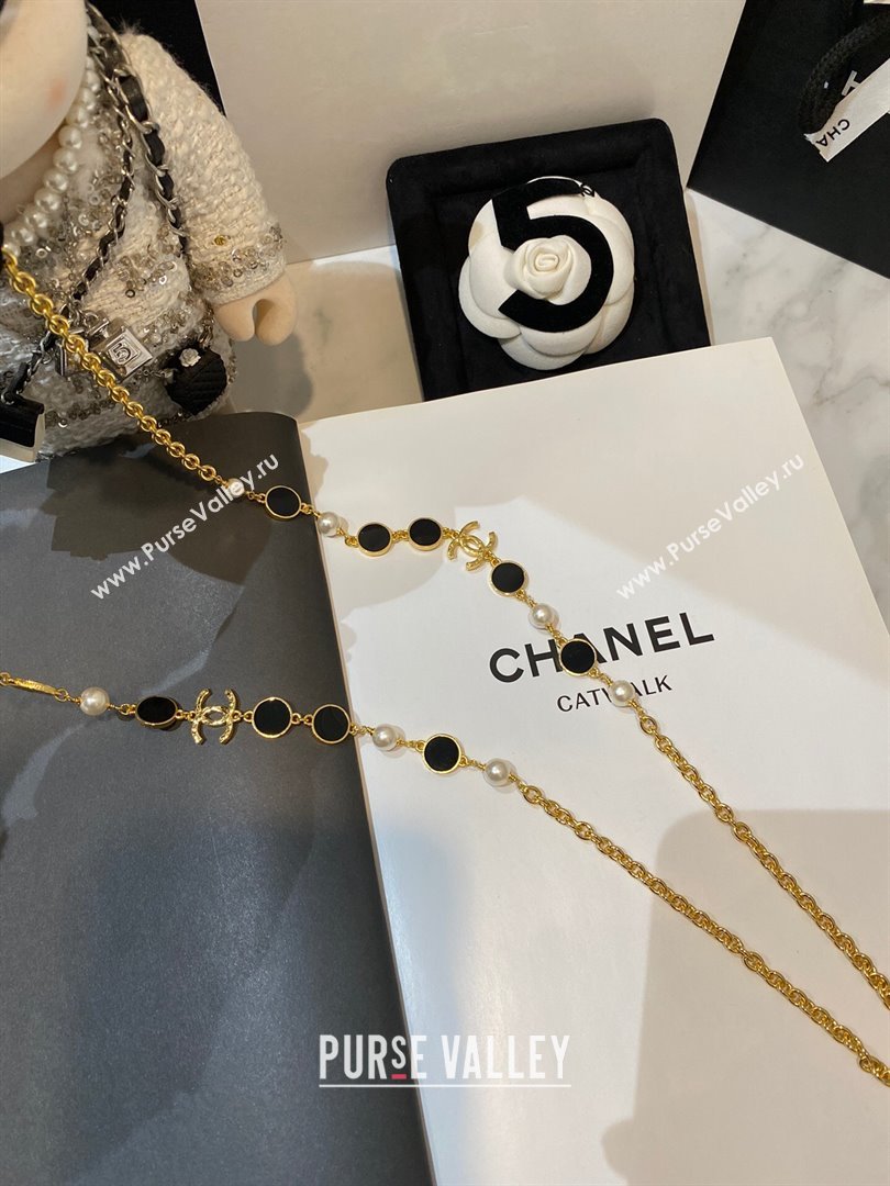 Chanel Pearl Long Necklace CH13016 Black 2024 (YF-24013016)