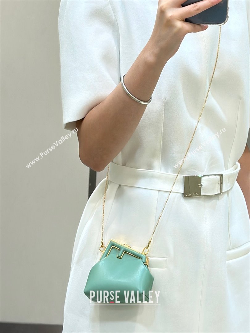 Fendi First Nano Bag Charm in Nappa Leather Light Green 20250255 80018S (CL-250522036)