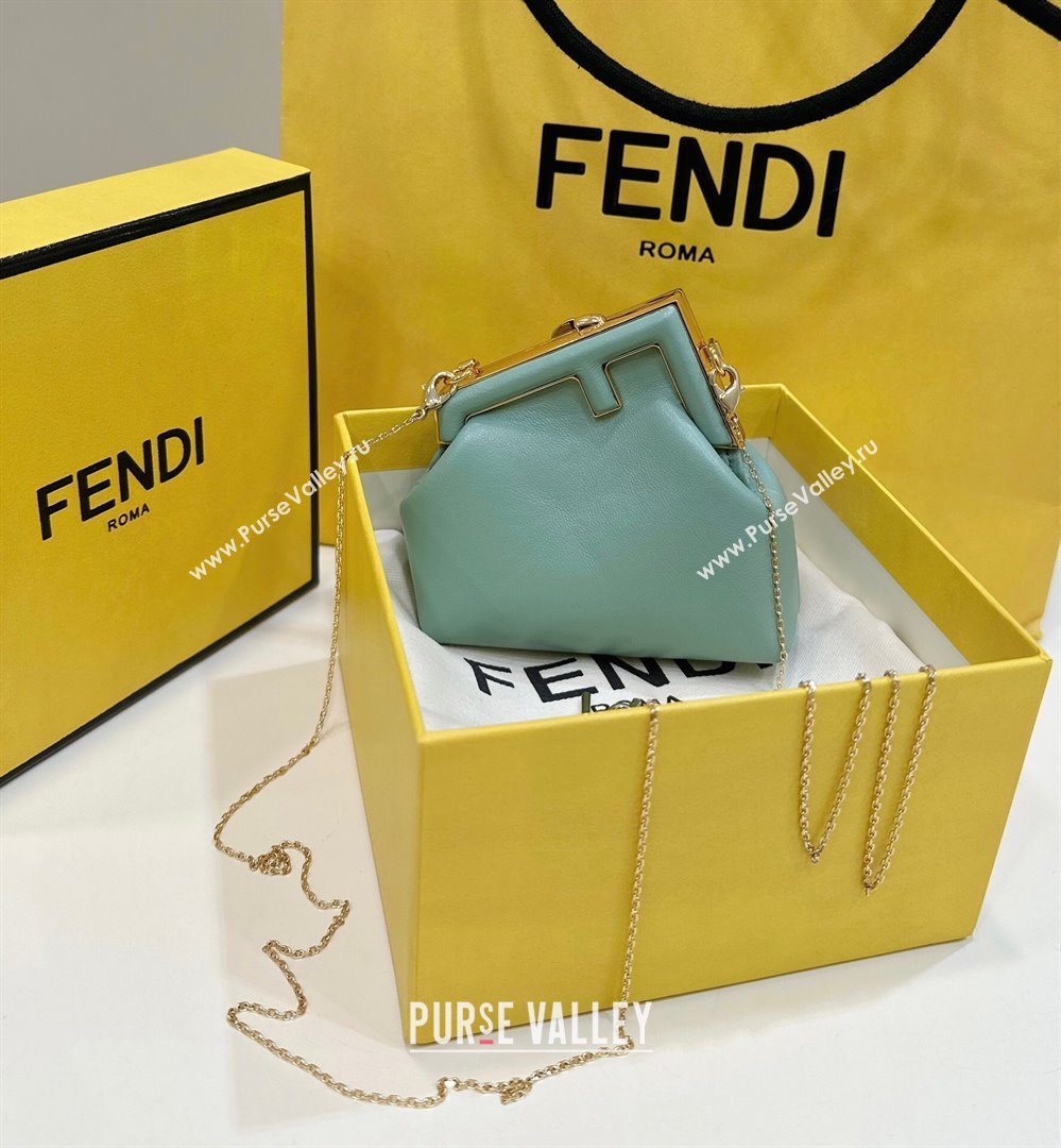 Fendi First Nano Bag Charm in Nappa Leather Light Green 20250255 80018S (CL-250522036)