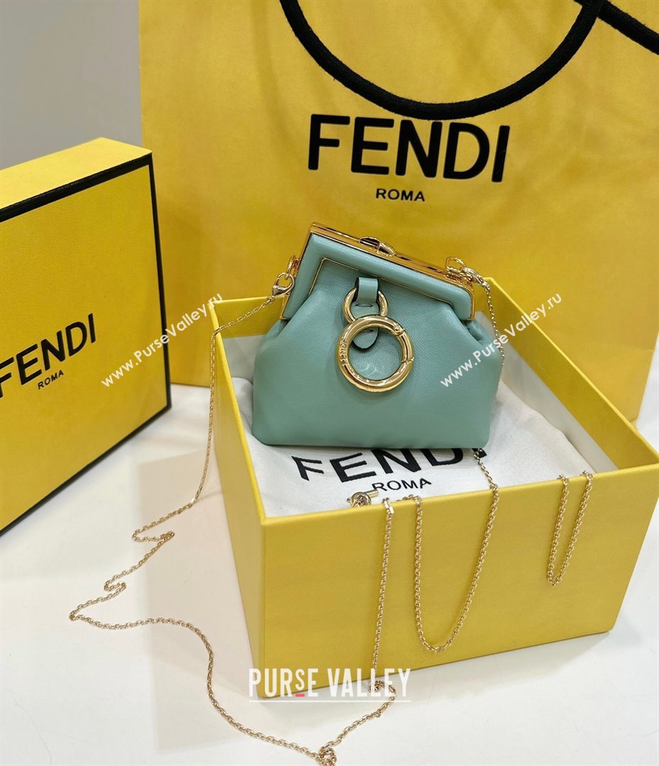 Fendi First Nano Bag Charm in Nappa Leather Light Green 20250255 80018S (CL-250522036)