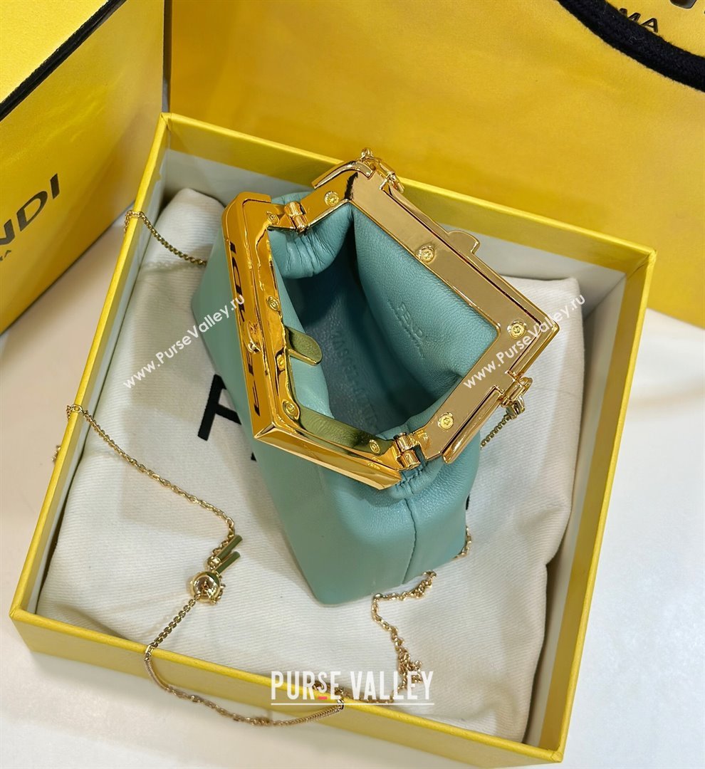 Fendi First Nano Bag Charm in Nappa Leather Light Green 20250255 80018S (CL-250522036)