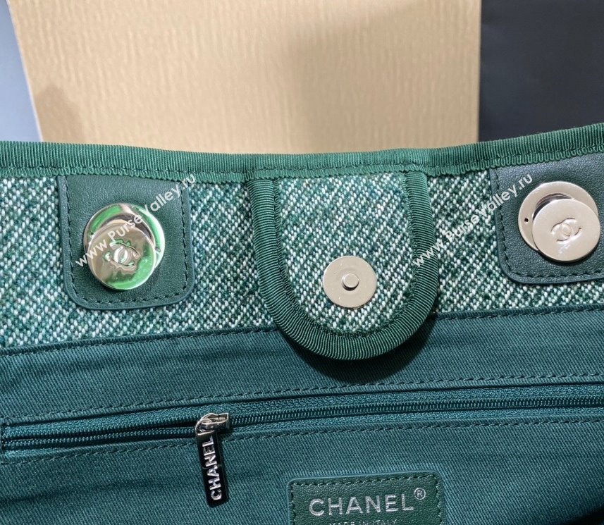 Chanel Deauville Mixed Fibers Medium Shopping Bag A67001 Cyan 2021 (SSZ-21101261)