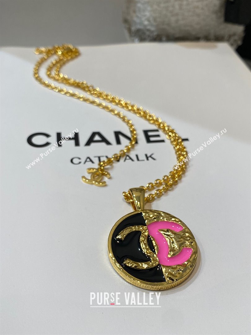 Chanel Necklace CH13020 Black/Pink 2024 (YF-24013020)